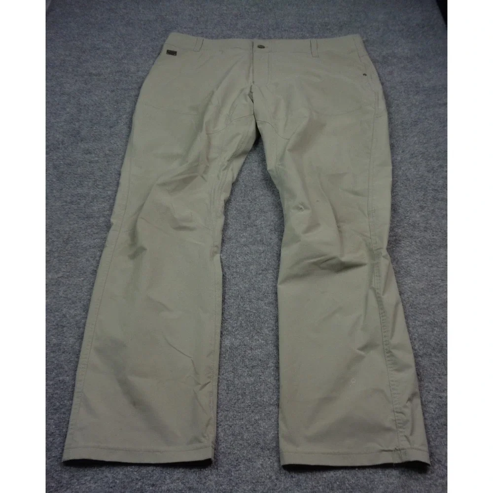 KUHL Silencr Pants Mens Beige 40 X 32 Hiking Outdoor Trail Nylon Ripstop